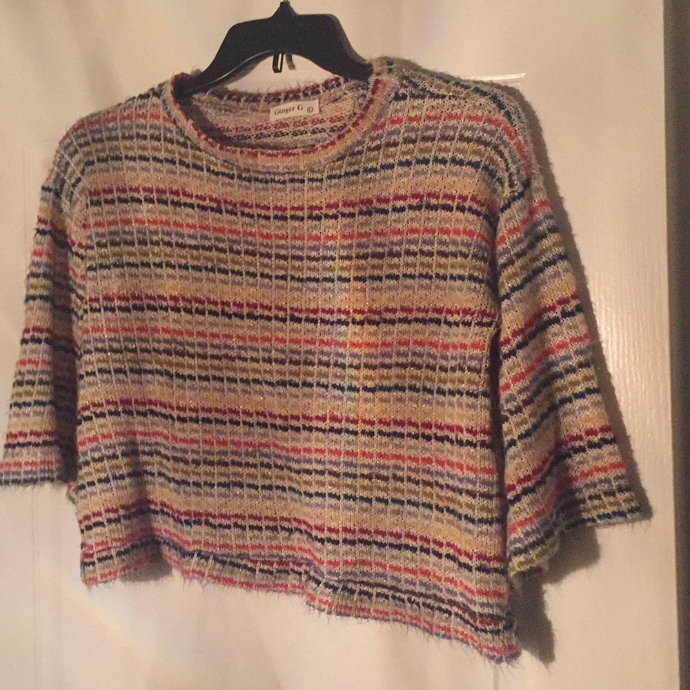 Crop knitted sweater